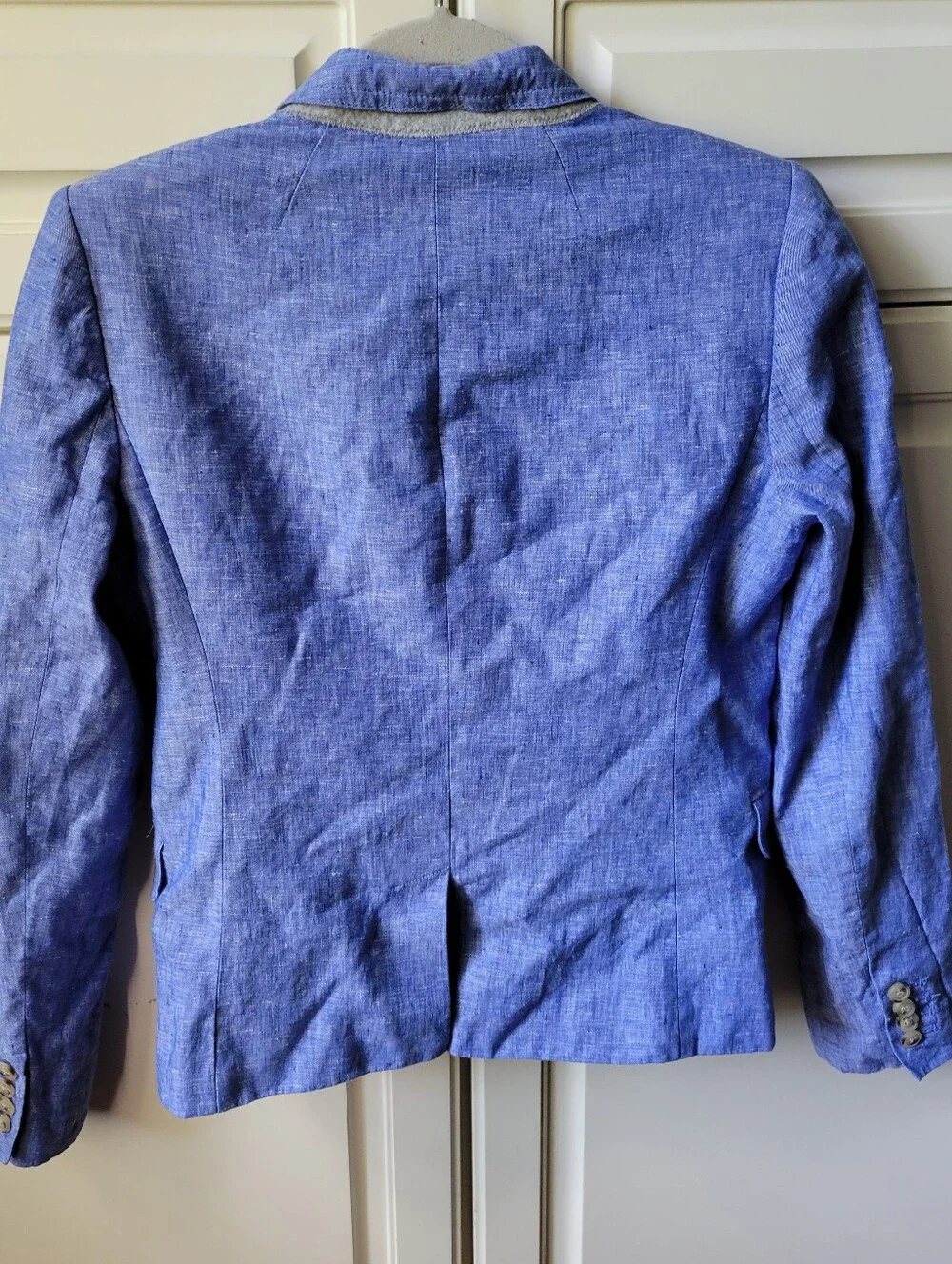 J. Crew Blue Linen Schoolboy Blazer Size 6